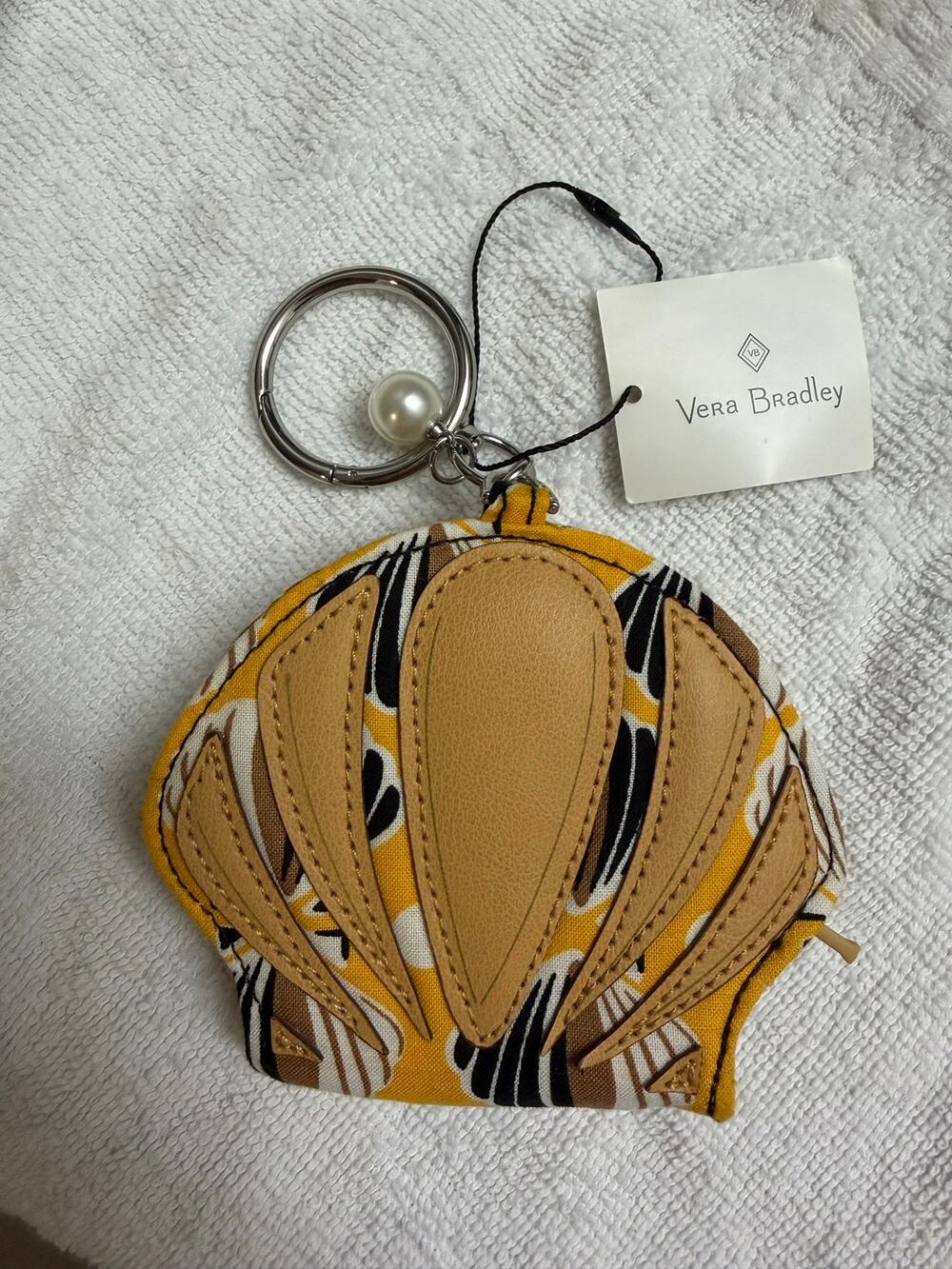 Vera Bradley Clam Shell Charm Clip and Coin Purse NWT